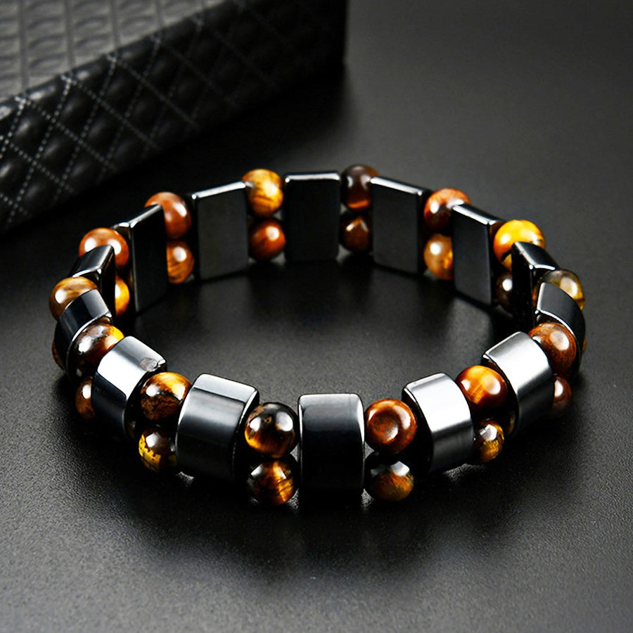 Tiger's Eye Men's Natural Stone Bracelet - Cyprus