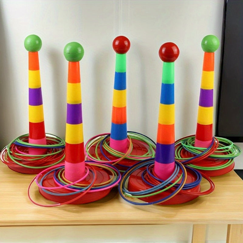 Colourful Plastic Ring Toss Game Set - Outdoor Puzzle Hoop Competition - Cyprus