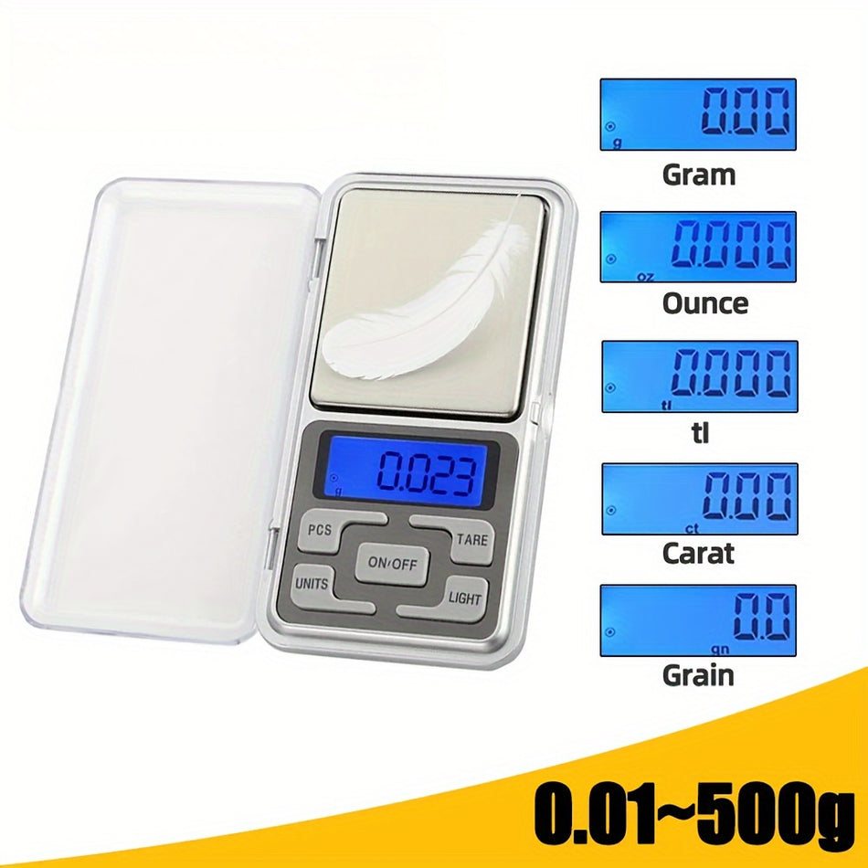 Stainless Steel Digital Scale - Precision Pocket-Sized Balance For Jewelry, Kitchen & Food Weighing - Cyprus