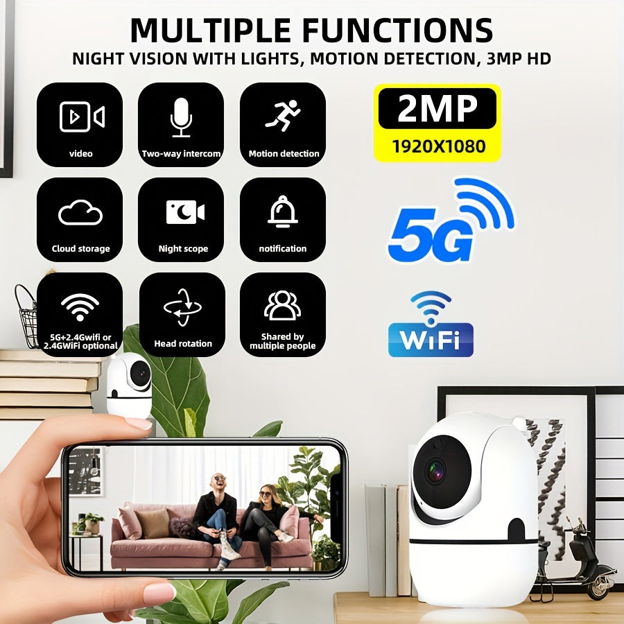 WJG Wireless Security Camera 2MP HD 1080p IP PTZ - αυτόματη παρακολούθηση, νυχτερινή όραση, αμφίδρομος ήχος - Κύπρος