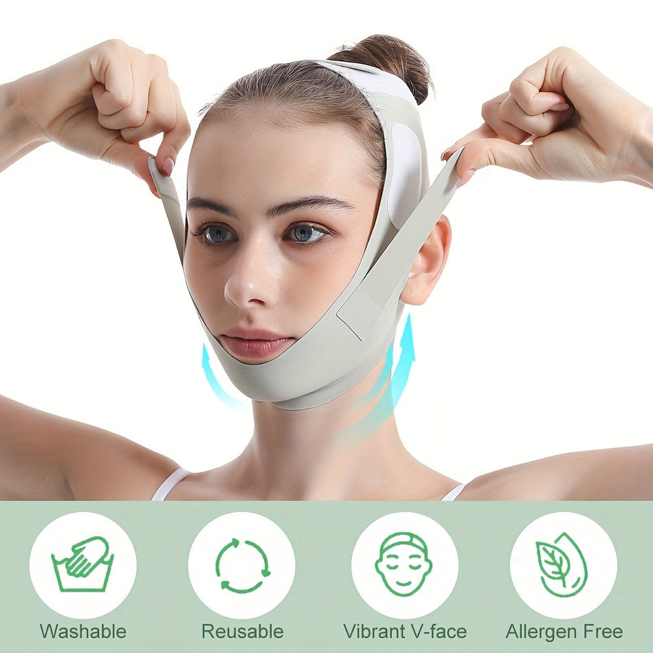 Ultra-Thin Comfortable V-Line Lifting Mask - Reusable Double Chin Reducer & Face Tightening Strap, Prevents Sagging - Perfect Facial Care Gift For Mom