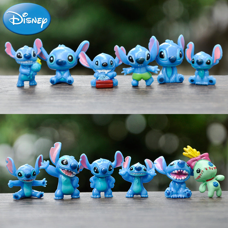 12 шт Stitch Набор фигур - аниме мини -фигурки куклы - украшение домашней вечеринки, рождественский подарок - UME