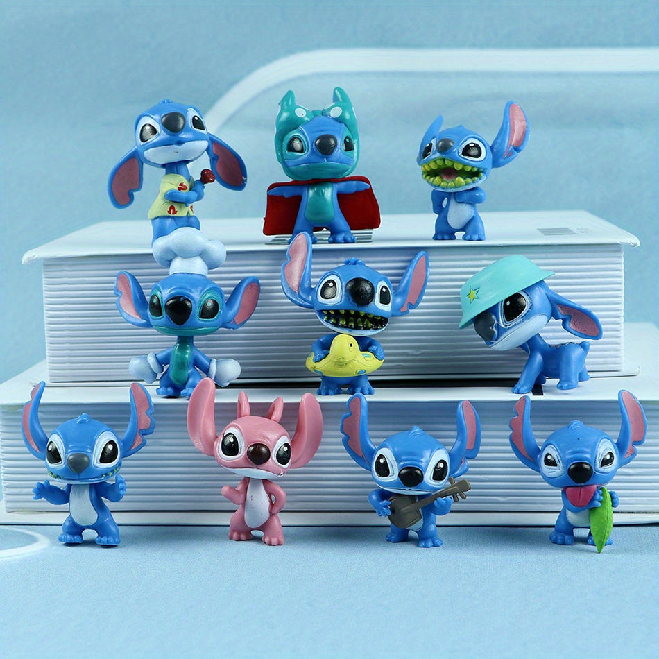 Stitch Cartoon Doll Figures Car Ornaments Set - Cyprus