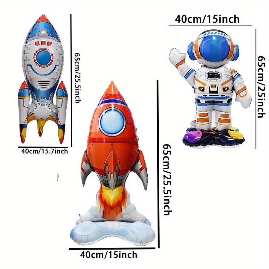 Cartoon Rocket Astronaut Balloon Set - Cyprus