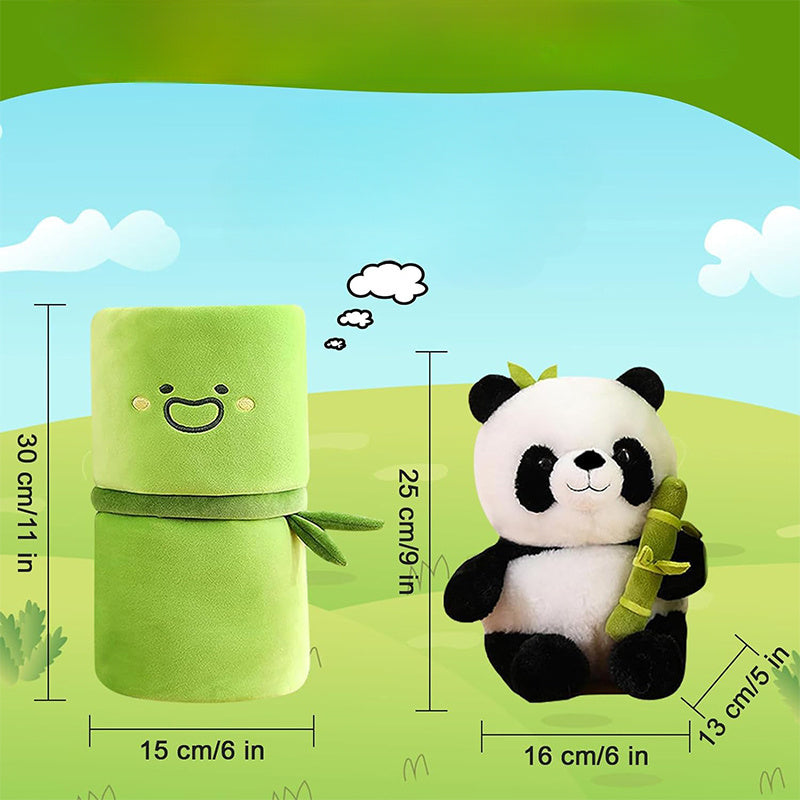 Bamboo Tubes Plush Panda Bear Pillow - Perfect Gift for All Ages