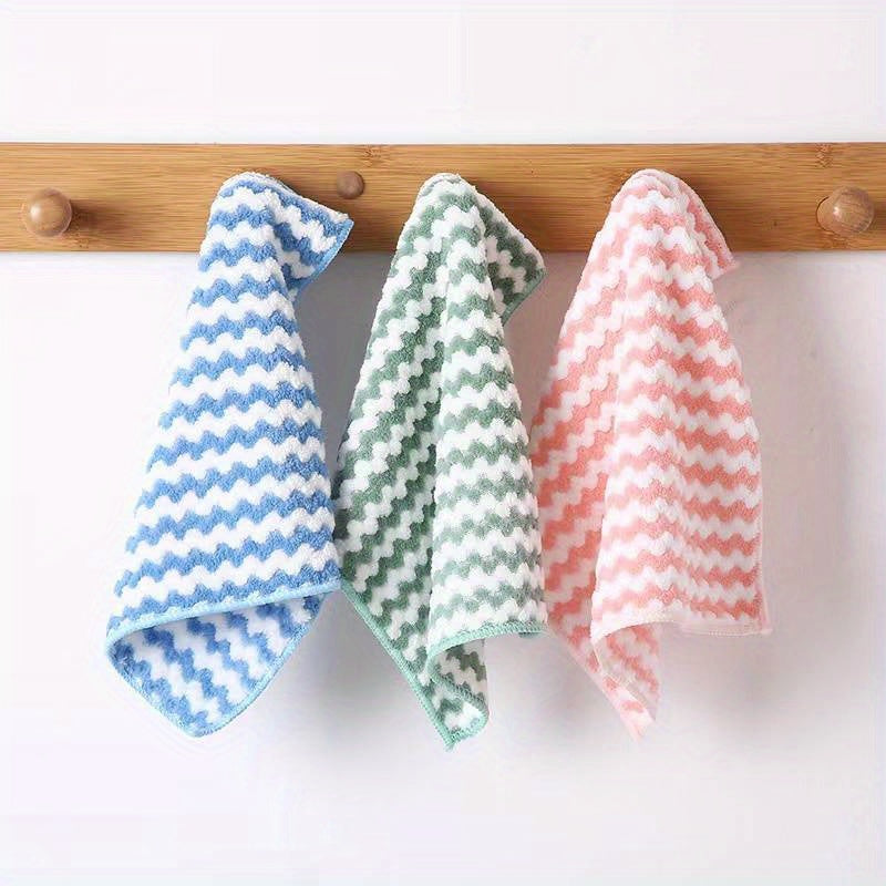 10pcs Microfiber Cleaning Cloth - Household Rag & Kitchen Bathroom Towel - Vintage Style - Cyprus