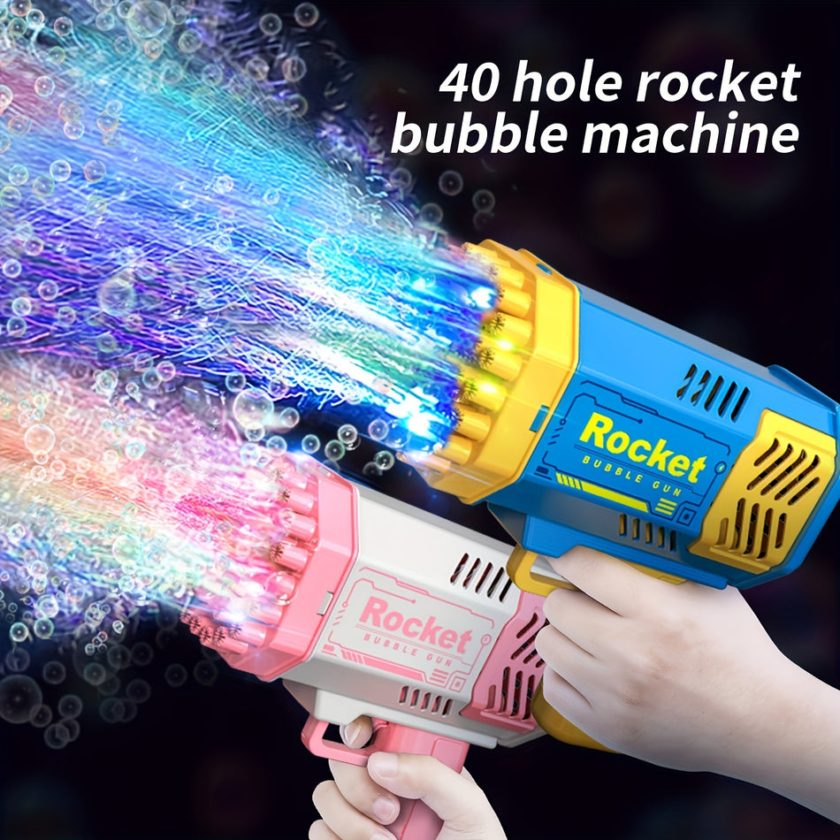 Cyprus 14-inch Square Bubble Gun with 40 Holes - Bubble Blast Fun for Ages 3-6 🌟