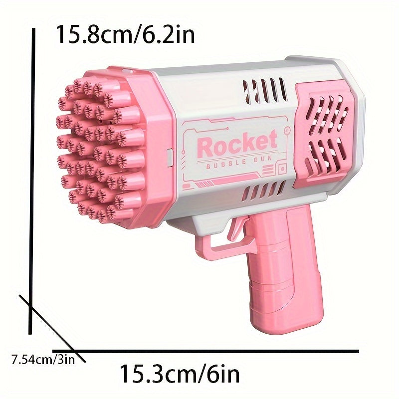 Cyprus 14-inch Square Bubble Gun with 40 Holes - Bubble Blast Fun for Ages 3-6 🌟