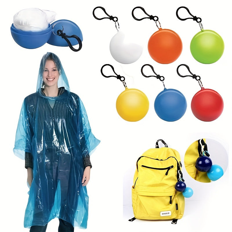 Cyprus Compact Disposable Rain Ponchos - 2-Pack with Keychain 🌧️