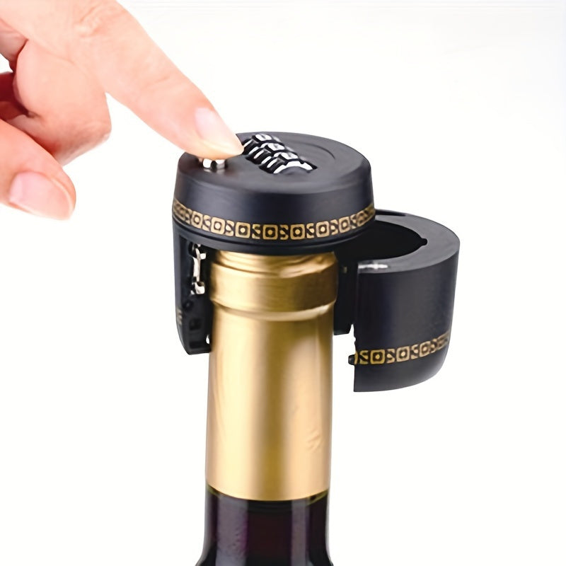 Wine Bottle Lock with Code - Plastic Security Lock for Wine Lovers - 1pc Wine Accessory Set - Cyprus