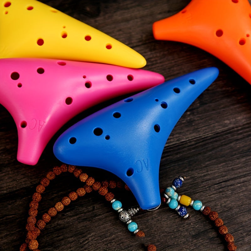 Resin 12 trous Tuning Ocarina - Flûte musicale multicolore