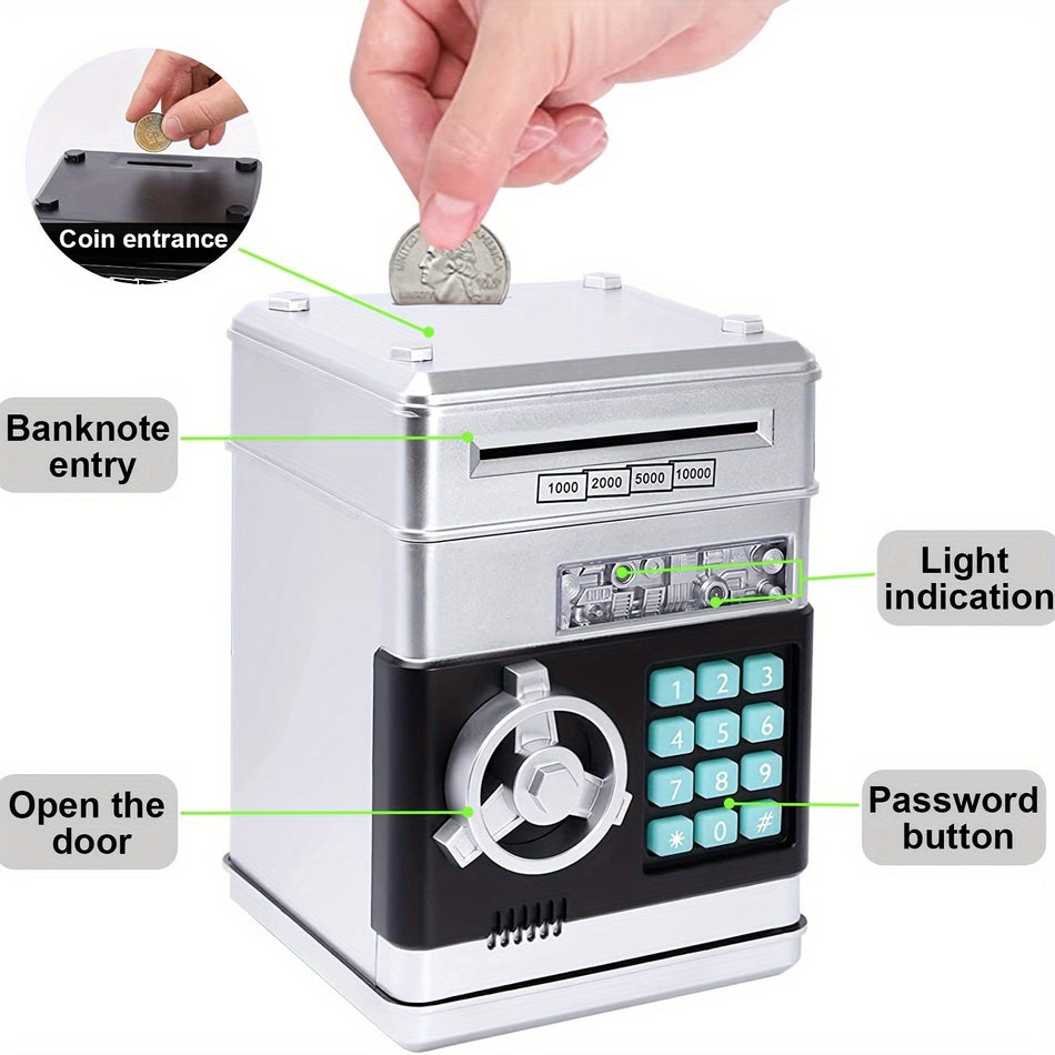 Mini ATM Coin Bank mit Passwort - Cash & Coin Spar Jar Toy - Zypern