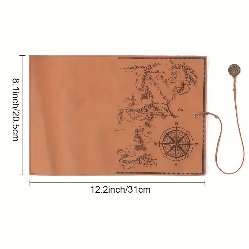 Vintage Leather Treasure Map Pencil Case - Μεγάλη χωρητικότητα και ανθεκτικός σχεδιασμός