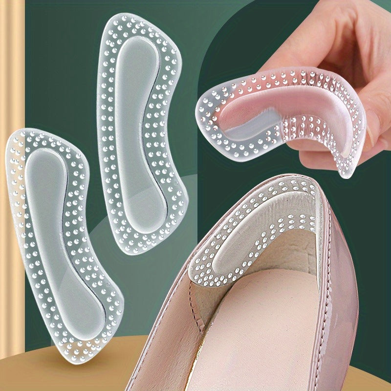 Soft Gel Heel Pads for Shoes - Pain Relief & Tighter Fit Inserts