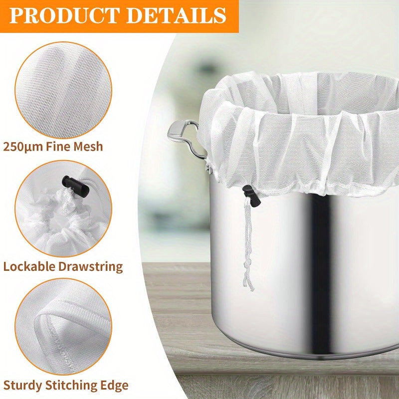 Extra Large Reusable Brew Bags with Adjustable Drawstring - Cyprus