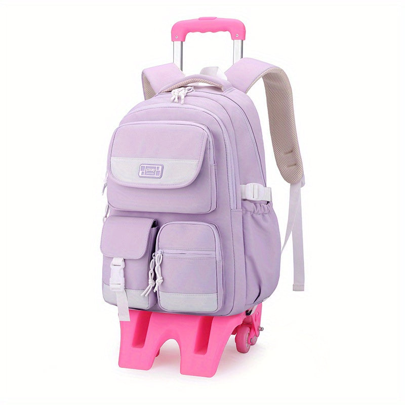 Casual Cartoon Trolley Backpack for Youth - Cyprus