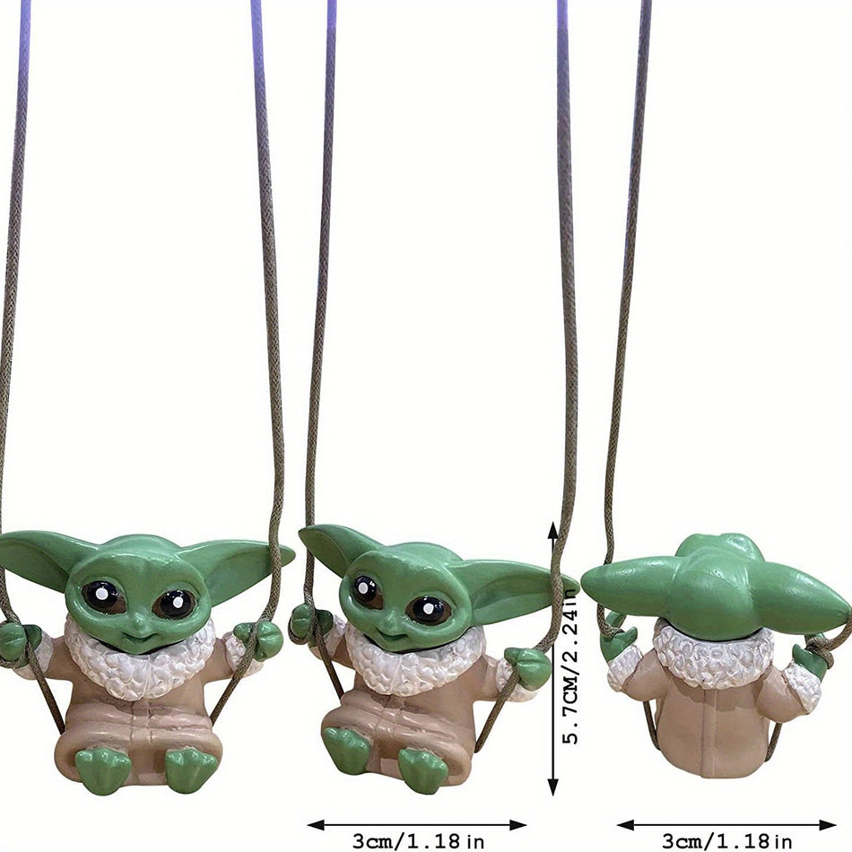 Yoda Baby Car Mirror Charm - Creative Rearview Decoration - Cyprus