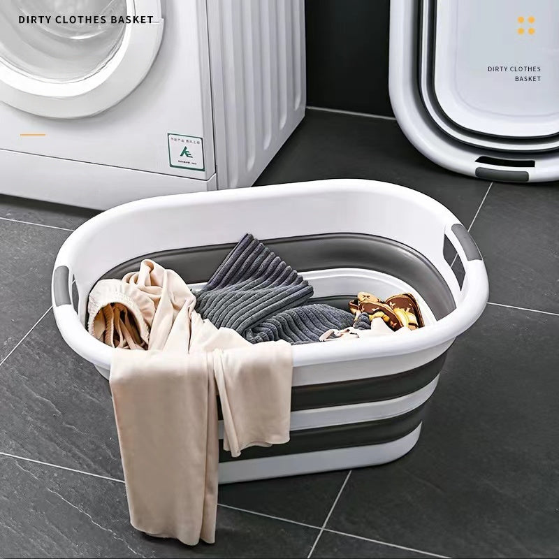 Versatile PVC Folding Laundry Basin with 3 Handles for Home & Outdoor Use