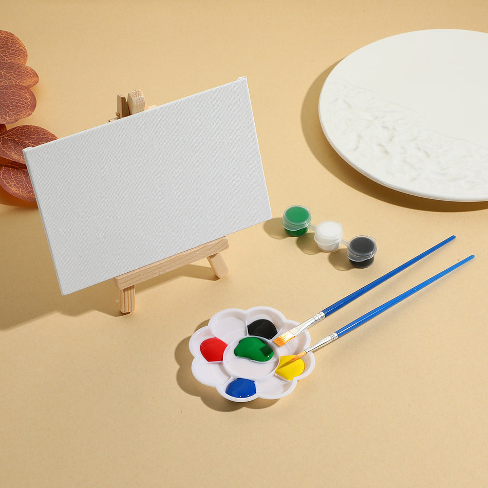 Δημιουργήστε όμορφα έργα τέχνης με το Canvas & Ceasel Set + Paint Brushes, Paints & Palette - Κύπρο