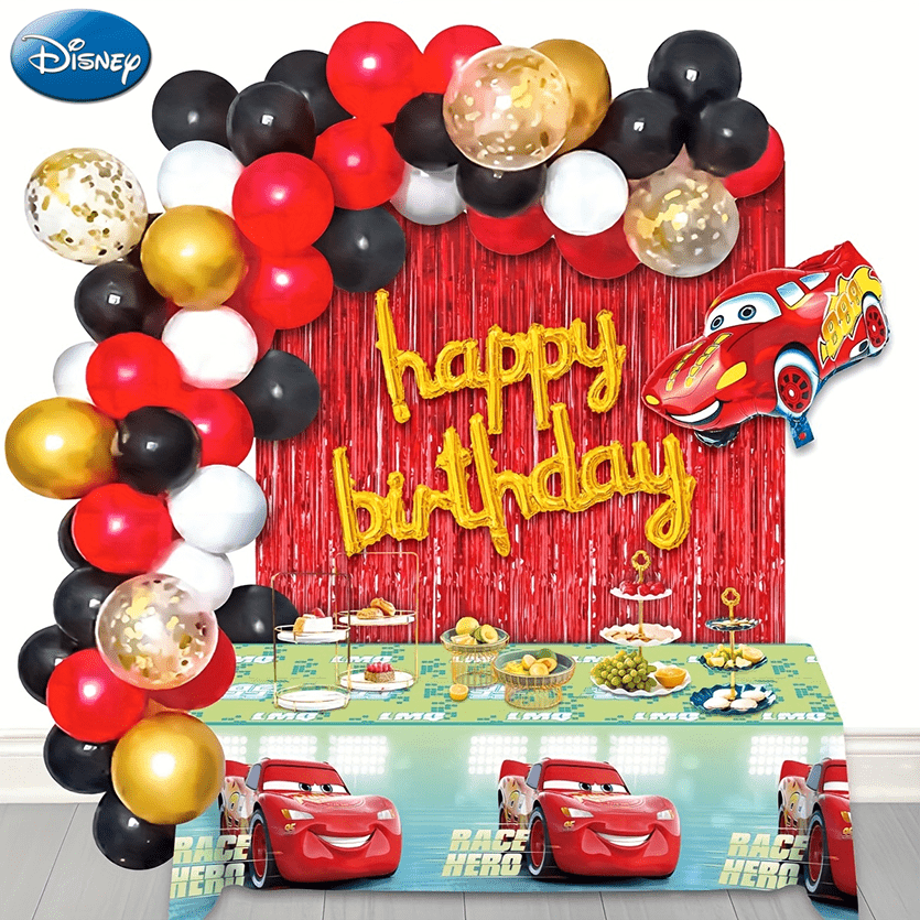 🔵 Disney Mcqueen Cars Party Set with Balloons and Decor - Cyprus