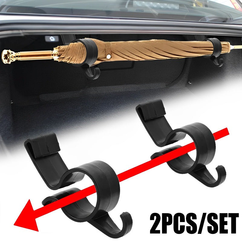 Car Trunk Umbrella Holders - Easy Install, Durable Hooks, Sleek Black - Cyprus