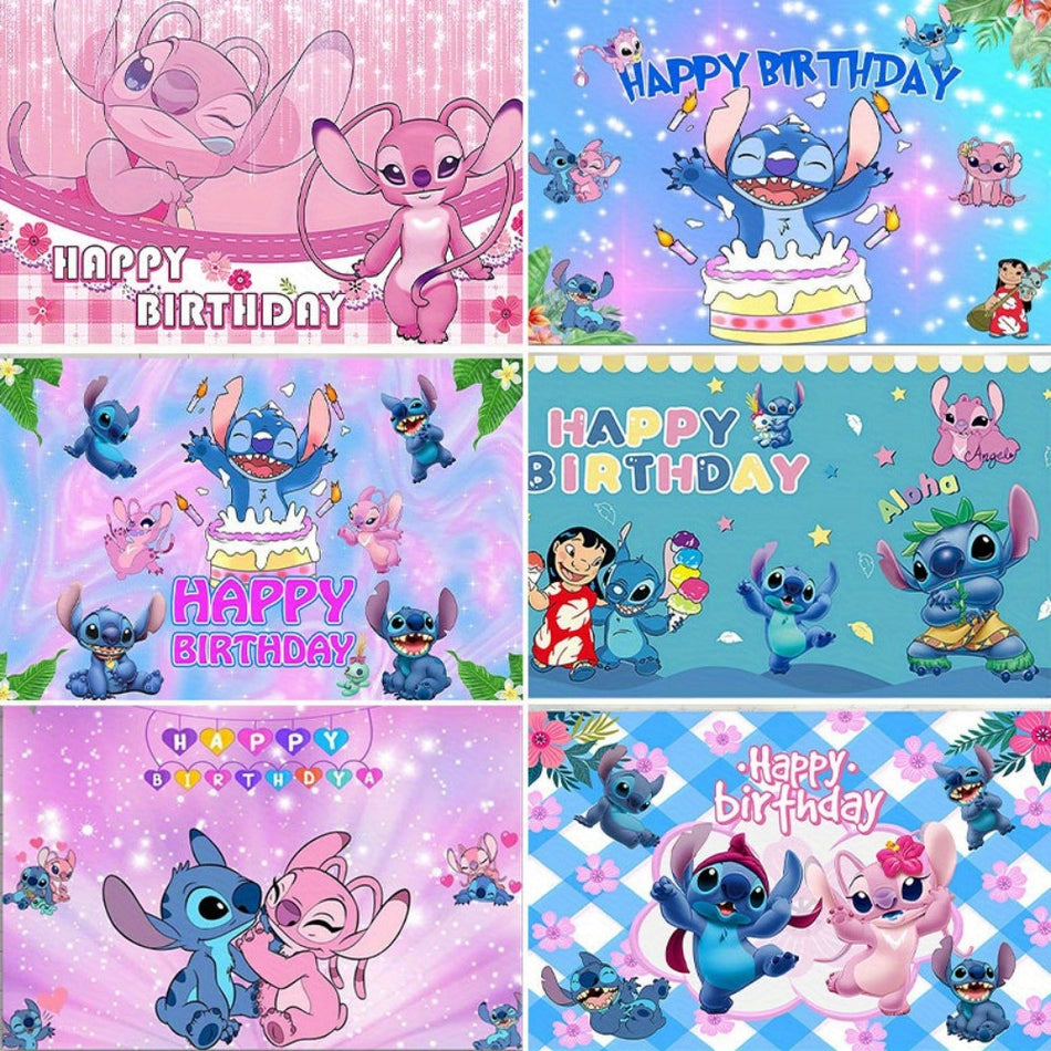 Lilo & Stitch Mutlu Yıllar Partisi Zemin Banner - UME Markası - Kıbrıs