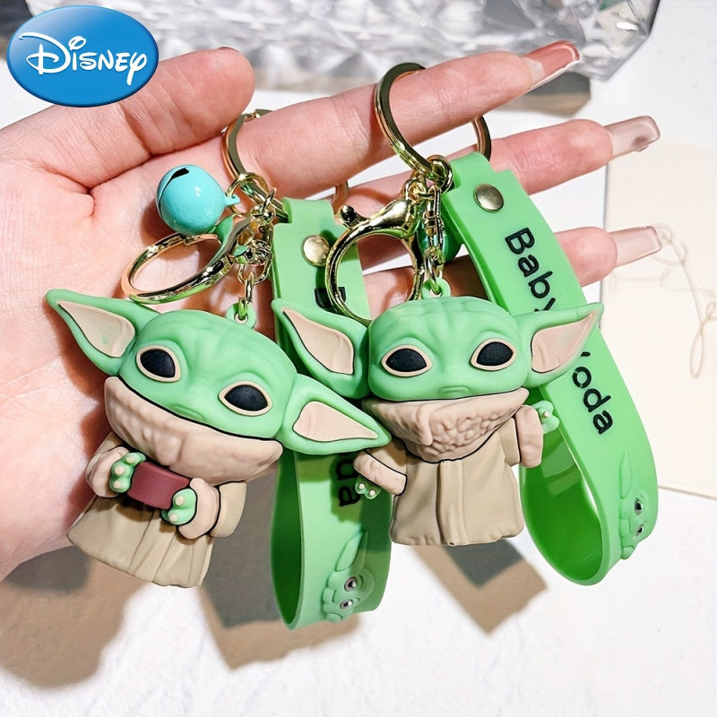"Cute Baby Yoda Silicone Keychain - Ideal Gift for Fans 🪐"