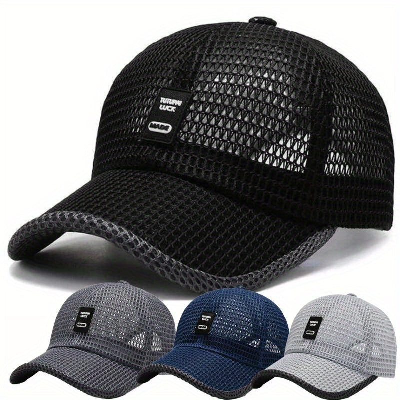 Trendy Curved Brim Mesh Trucker Cap for Casual Outdoor Sports - Cyprus