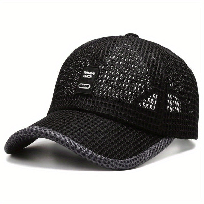 Trendy Curved Brim Mesh Trucker Cap for Casual Outdoor Sports - Cyprus