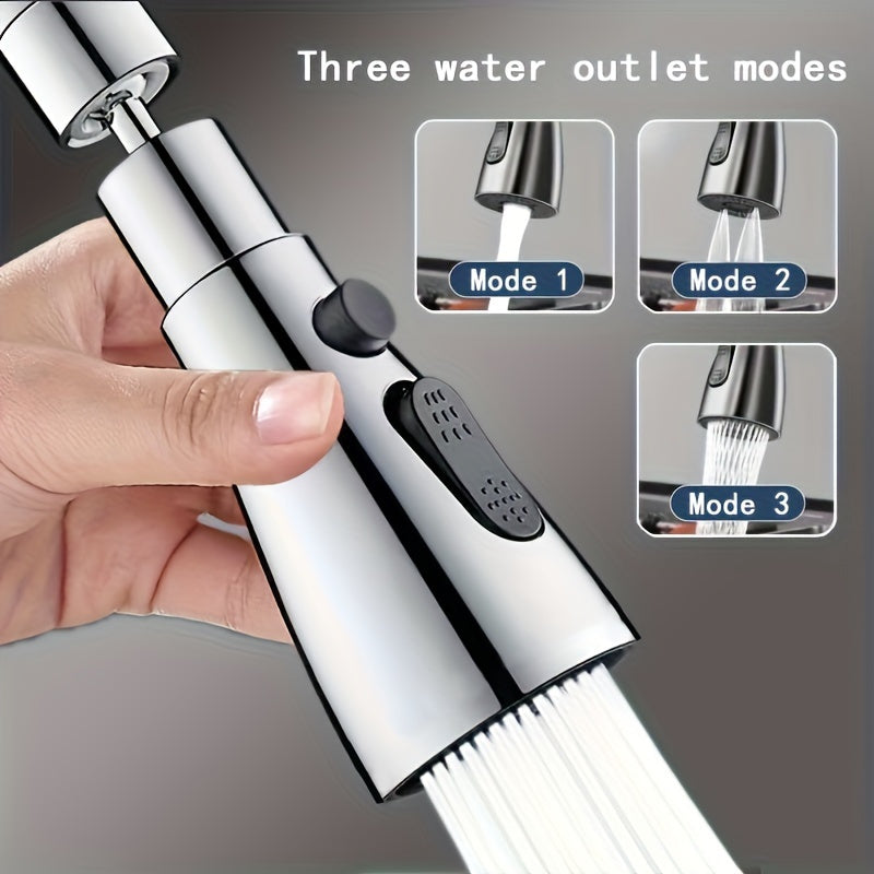 3-in-1 Splash-Proof Kitchen & Bathroom Faucet Extender with Rotatable Bubbler