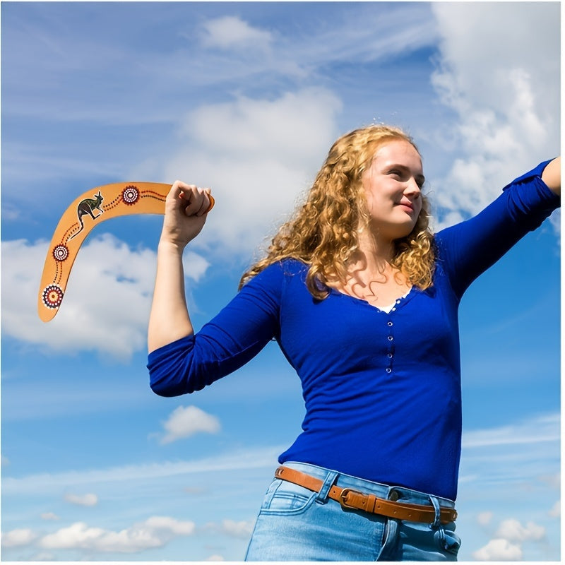 V-shaped Wooden Boomerang for Outdoor Fun - Cyprus