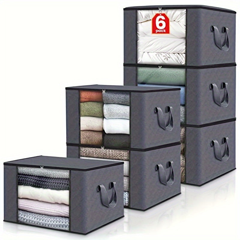 Large Capacity Foldable Fabric Storage Bins - Ideal for Bedroom, Dorms & More - Cyprus