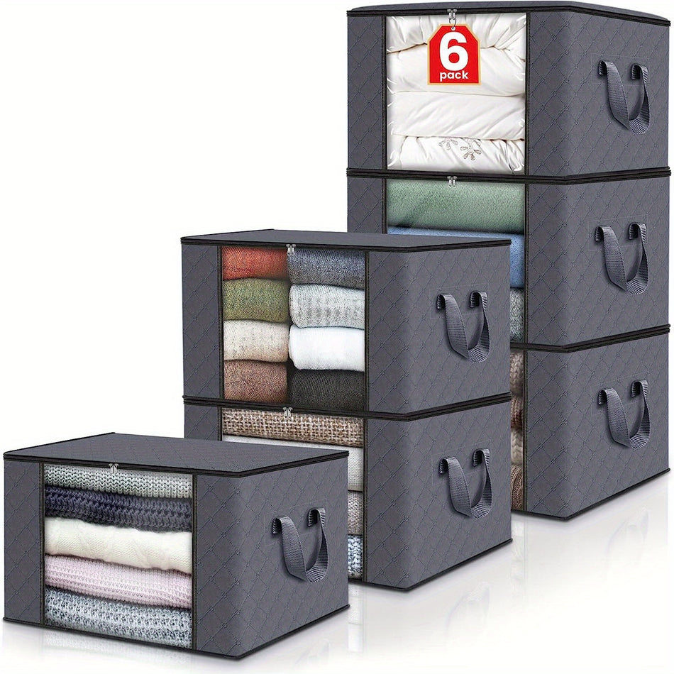 Large Capacity Foldable Fabric Storage Bins - Ideal for Bedroom, Dorms & More - Cyprus