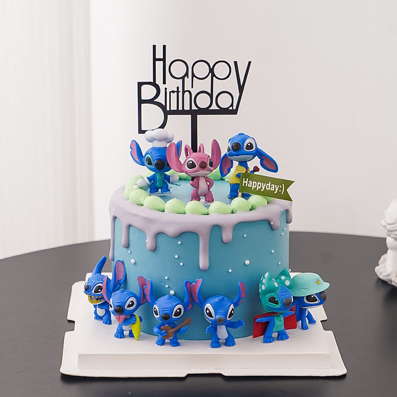 Disney Stitch Cartoon Cake Toppers - Kawaii Party Decor, Creative Baking Supplies - Cyprus