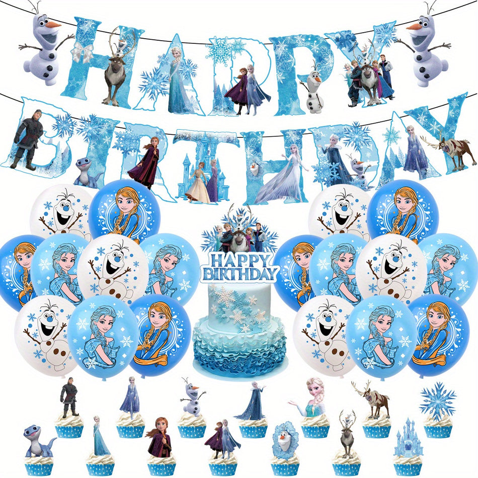 🔵 Disney Frozen-Themed Birthday Party Kit - Perfect Princess Elsa & Anna Celebration Bundle - Cyprus