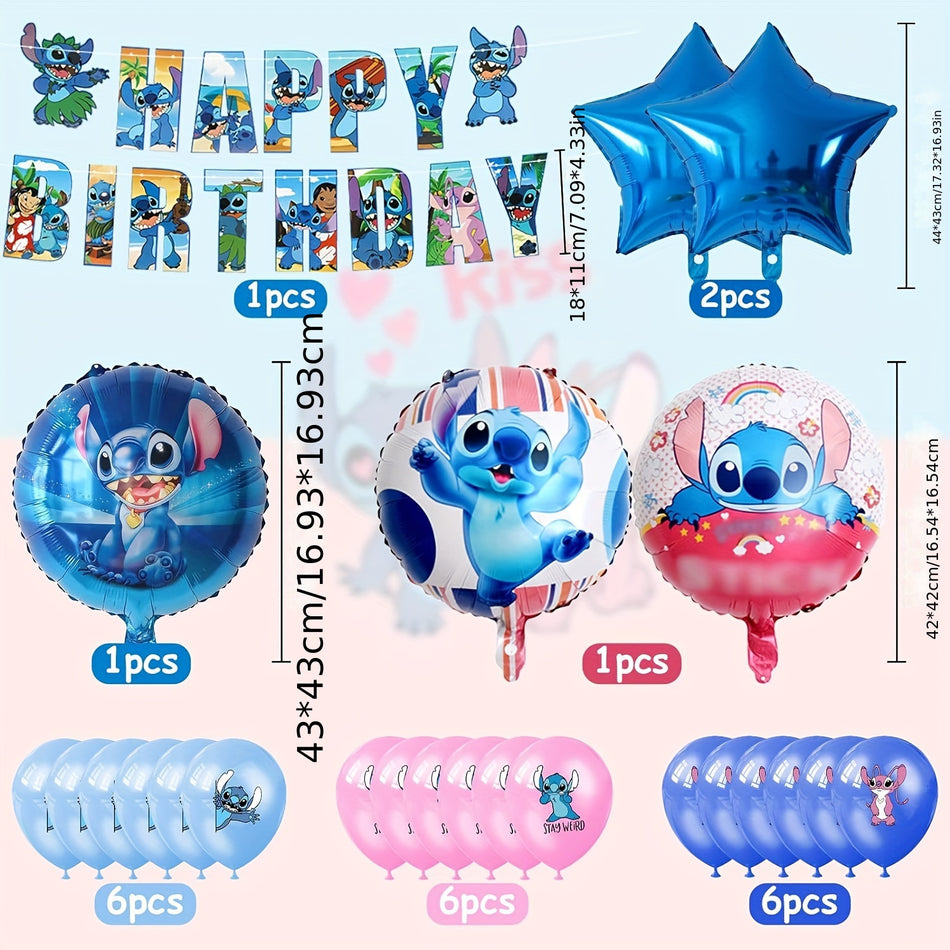 Stitch & Friends Birthday Party Kit - Complete Set For Festive Home Decor - Cyprus