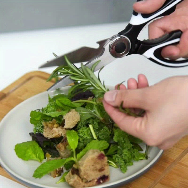 Heavy-Duty Stainless Steel Kitchen Scissors for Multi-Functional Use