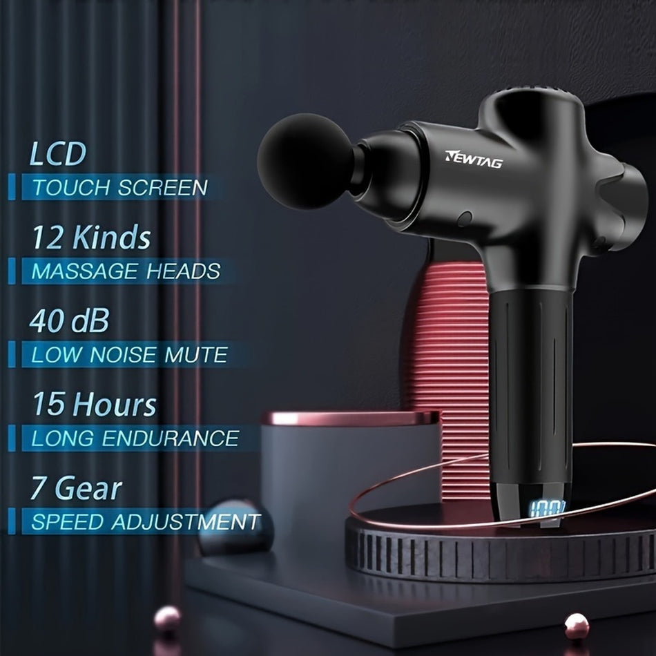 Y8 Pro Max Professional Muscle Massage Gun - 12 Heads & 7 Επίπεδα ταχύτητας - Φόρτιση USB - Επαναφορτιζόμενη μπαταρία λιθίου - Αδυναμία υλικό σιλικόνης - Κύπρος - Κύπρος