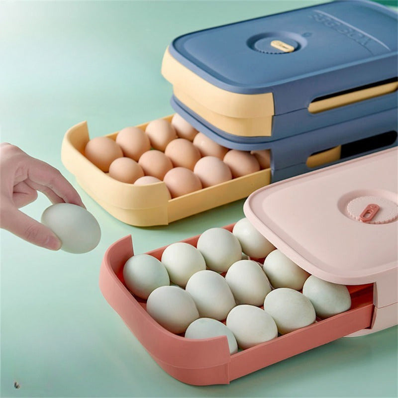 Premium Multi-Layer Egg Storage Container με σχεδίαση με έντονο τρόπο και συρτάρι εύκολης πρόσβασης