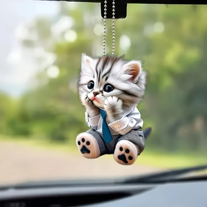 Cute Acrylic Cat Memorial Pendant - Cat Decorations For Multiple Holidays - Cyprus