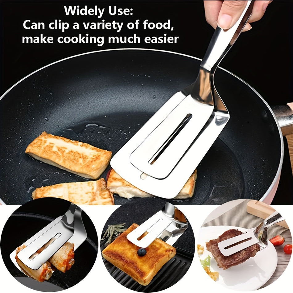 Versatile Stainless Steel Kitchen Tongs for BBQ & Cooking