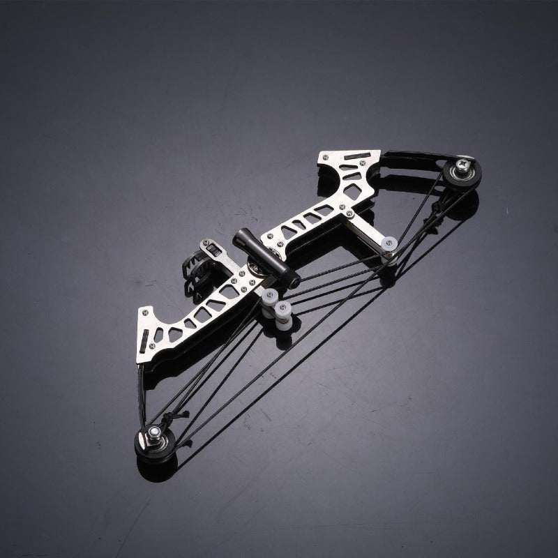 Mini Crossbow Model Kit with Pulleys and Aiming Mechanism, Stainless Steel, for Indoor and Outdoor Target Shooting - Cyprus