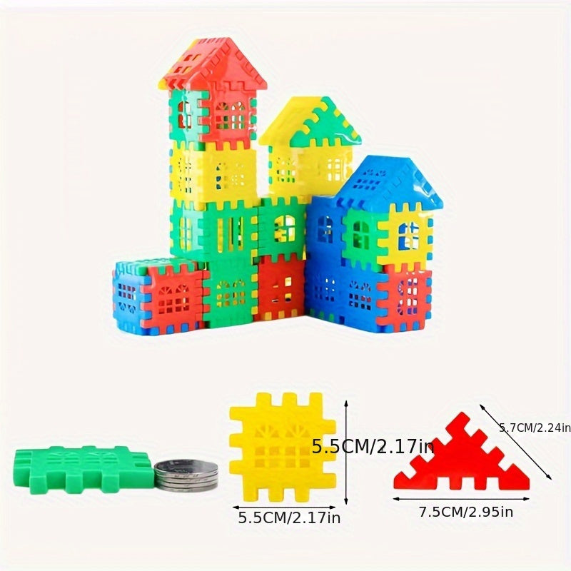 EDUBLOCK 100 τεμάχια δομικά τεμάχια κιτ - Creative House Puzzle Toy για ηλικίες 6-8 - Κύπρο