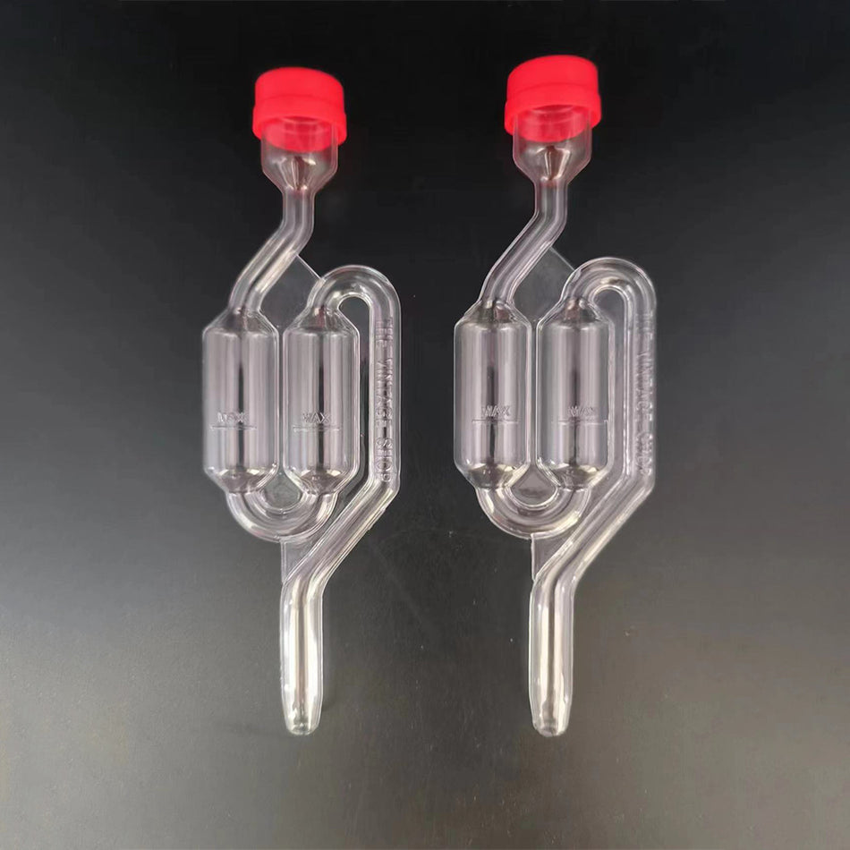 3-Pack Plastic One-Way Fermentation Valves - Brewing Accessories with Red Caps - Cyprus