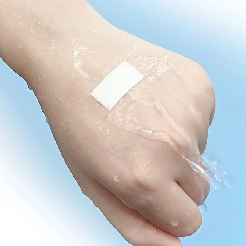 50pcs Waterproof Transparent Bandages - High Elasticity for Showering & Swimming