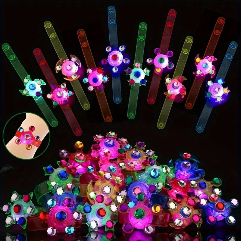 LED Spinner Armbänder 6pcs, Party Gefälligkeiten, im Dunkeln leuchten