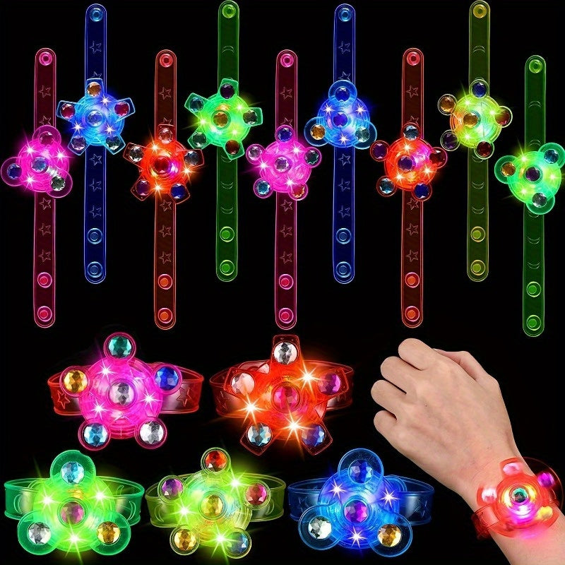 LED Spinner Armbänder 6pcs, Party Gefälligkeiten, im Dunkeln leuchten