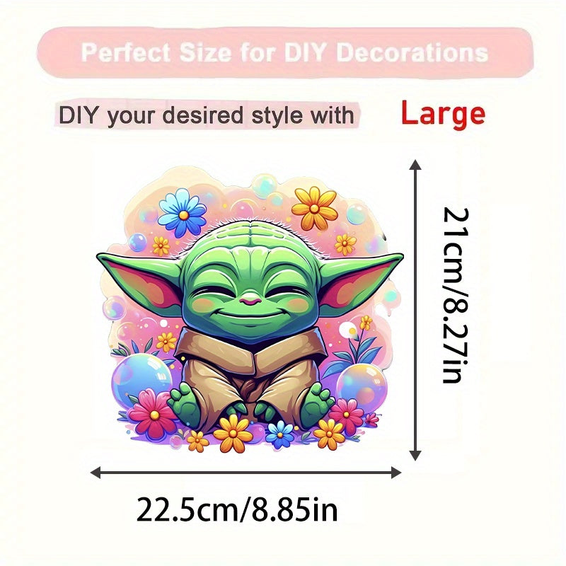 Officially Licensed Cute Cartoon Yoda Silicone Iron-On Patch - Star Wars Themed Cyprus