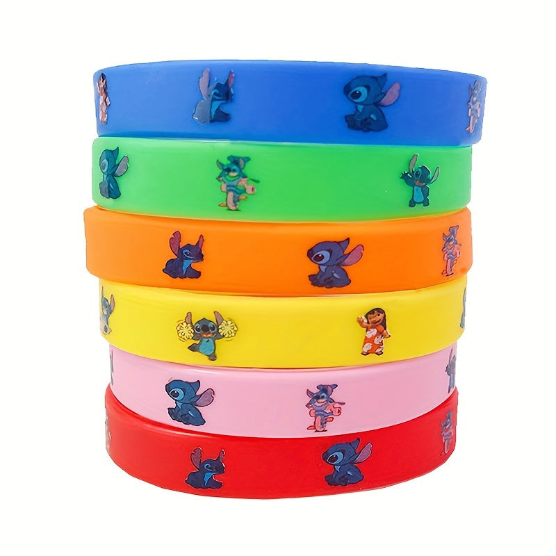 Stitch Silicone Bracelets - 12pcs, Cartoon Character Sport Wristbands - Cyprus