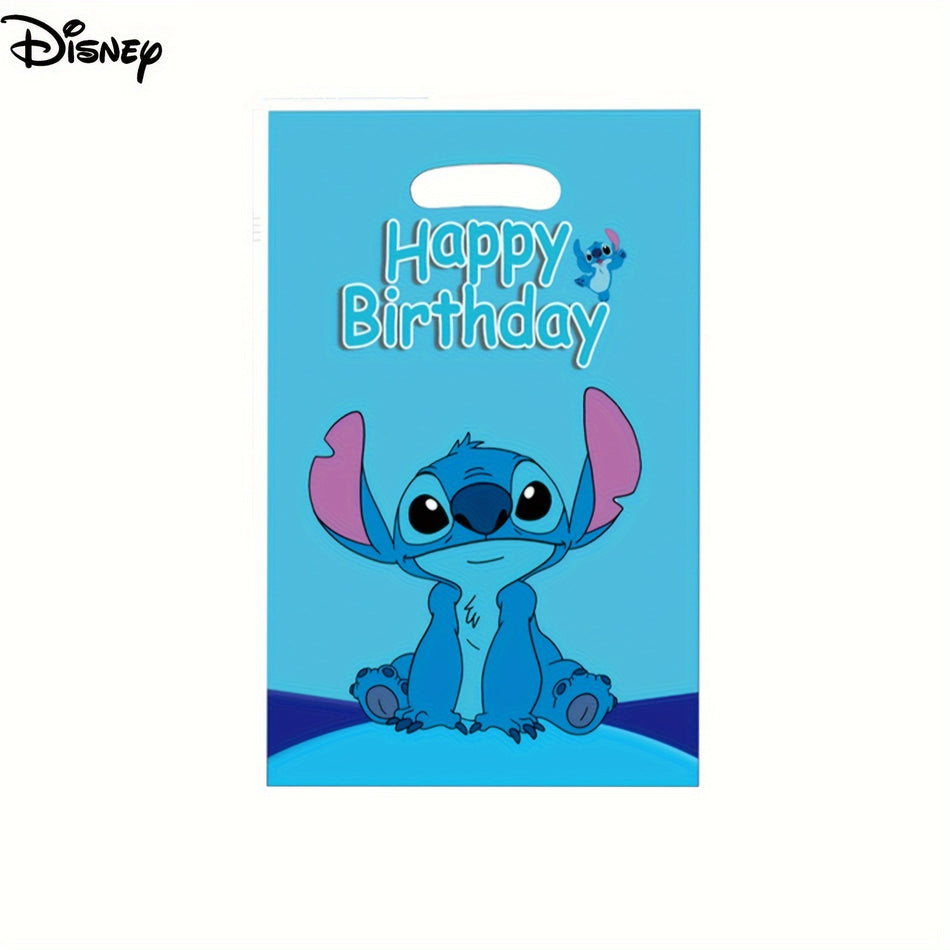 30pcs Lilo&Stitch "Happy Birthday" Gift Bags - PE Material - Universal Holidays, Birthday Party Supplies - Cyprus